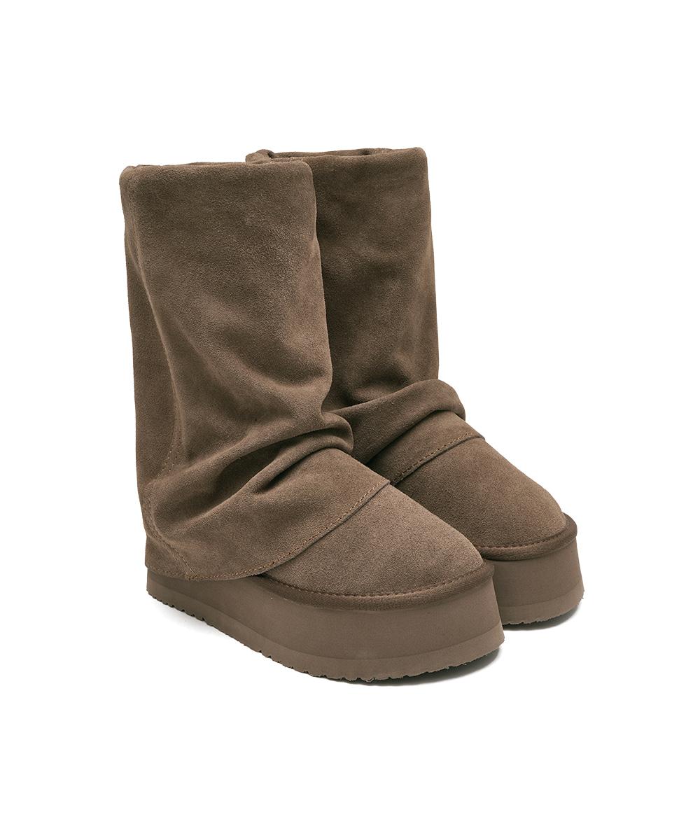 [NEW 10%] MAXI FOLDED BOOTS MIDDLE(10inch) - COCOA