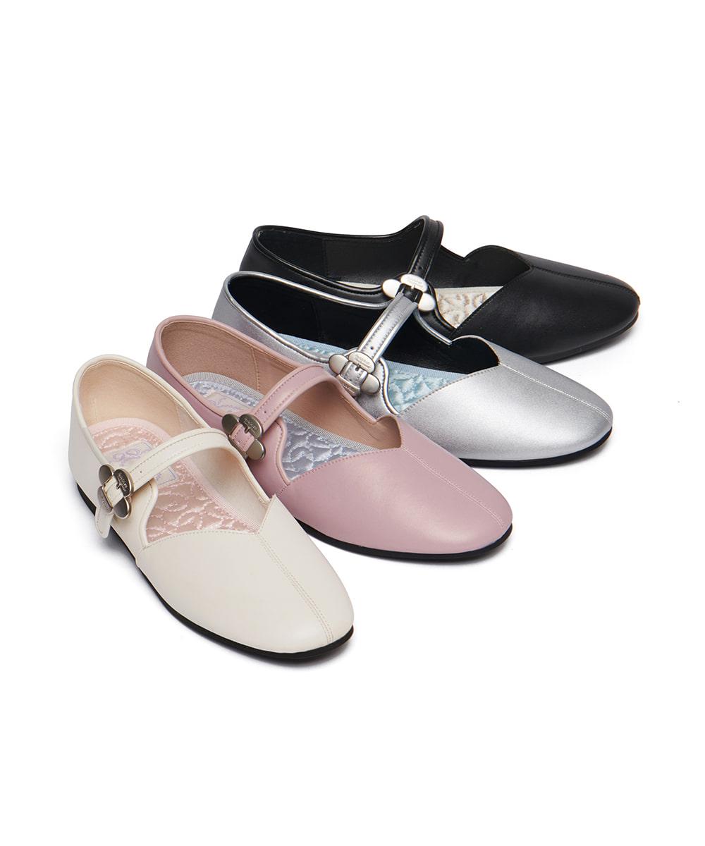 [X MINJUKIM] FLORAL BUCKLE MARYJANES - 4 colors
