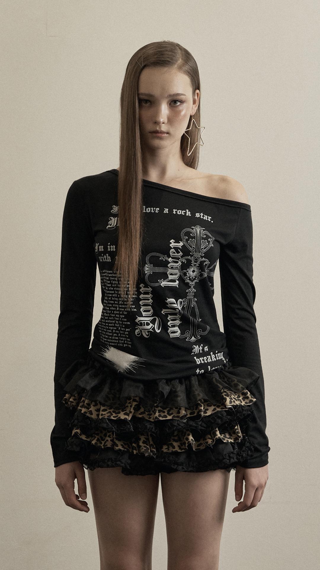BLACKLOVER ONE SHOULDERLONG SLEEVE