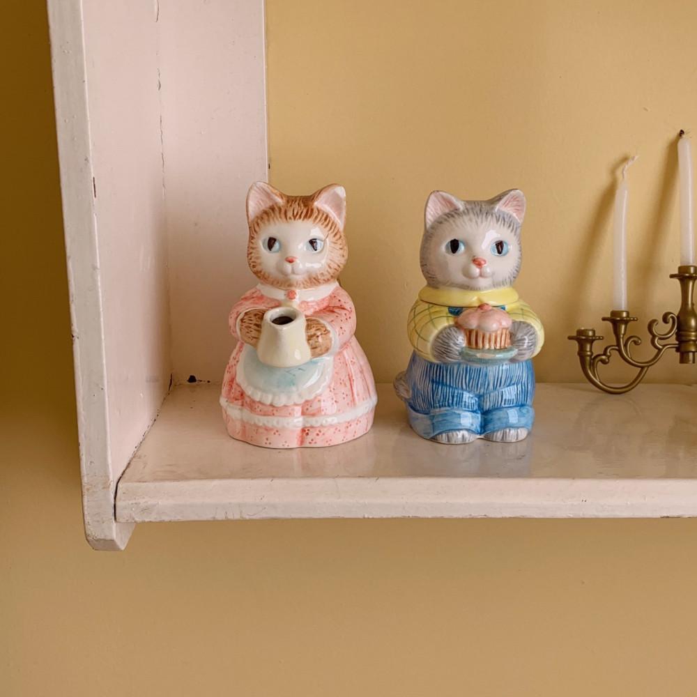 [중고] 빈티지 냥이 장식통 빈티지소품 인테리어