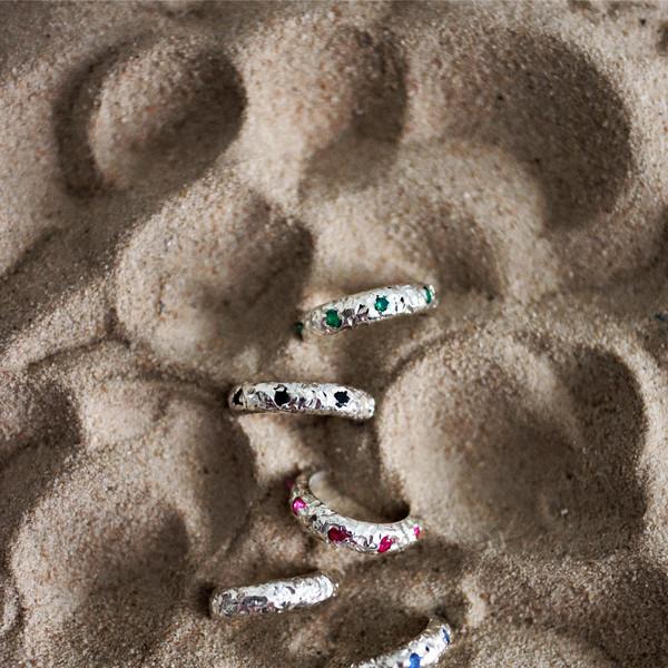 #800 moon ring silver