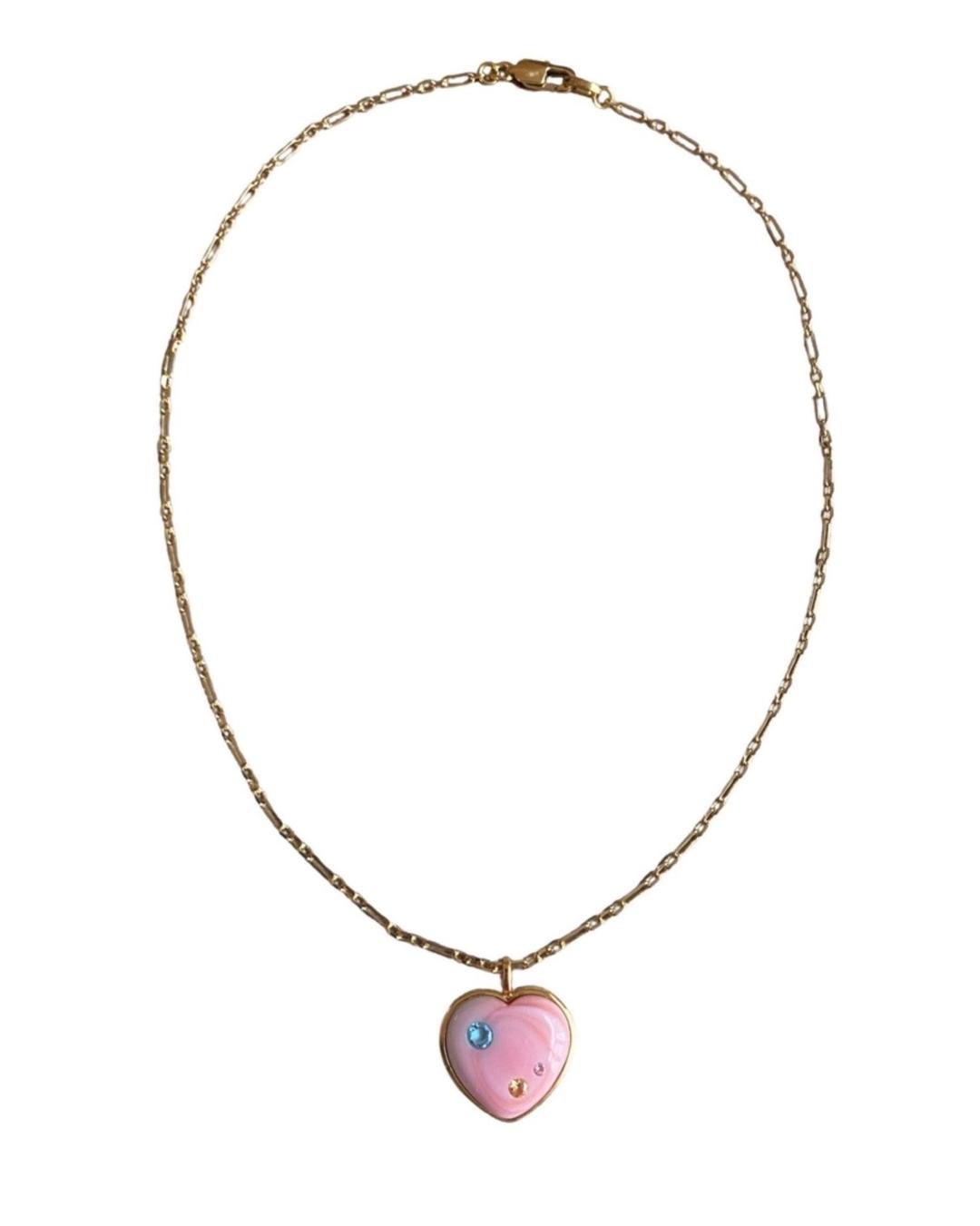 COTTON CANDY HEART TO HEART NECKLACE • LIMITED EDITION — N O T T E