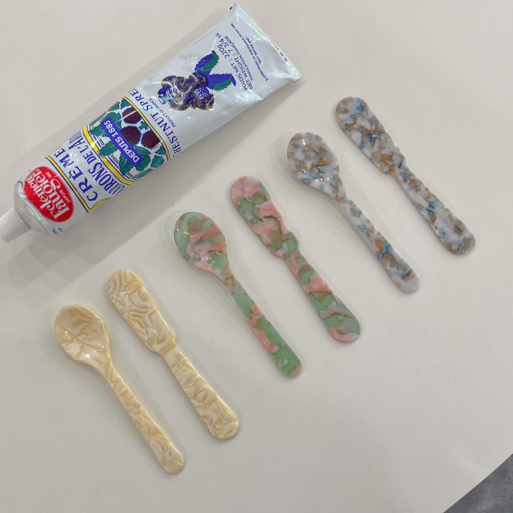 멜팅치즈 빈티지 마블 디저트 스푼 버터나이프 세트