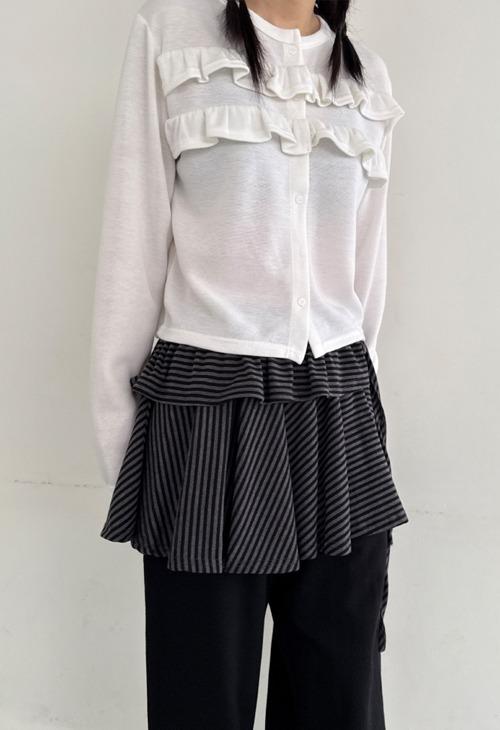 어나더랭귀지 cake frill cardigan