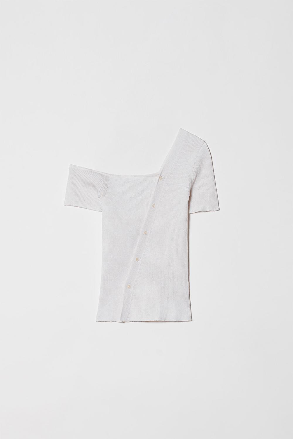 ONE OFF SHOULDER HALF KNIT