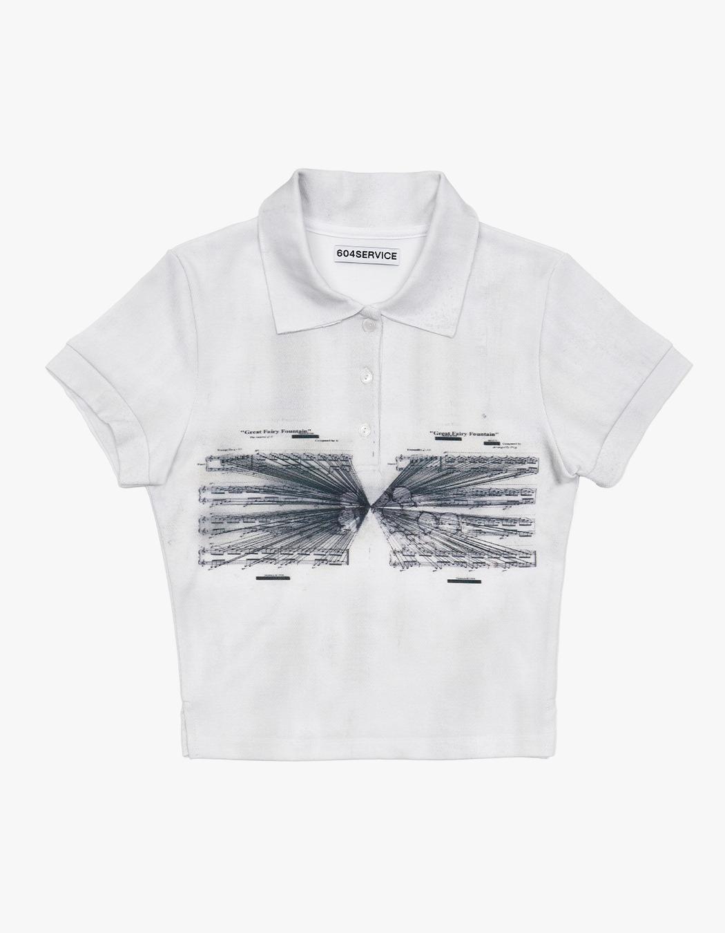 Stressed Musician Slim Collar T Shirt - Multi