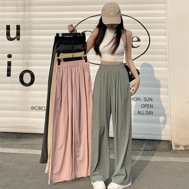 샤인글램 (당일출고/5컬러) 밴딩 주름 핀턱 빅사이즈 바스락 쿨 썸머 여름 롱 와이드 조거 추리닝 카고 트레이닝 나일론 냉장고 바지 팬츠 슬랙스 휴가룩 바캉스룩 휴양지룩