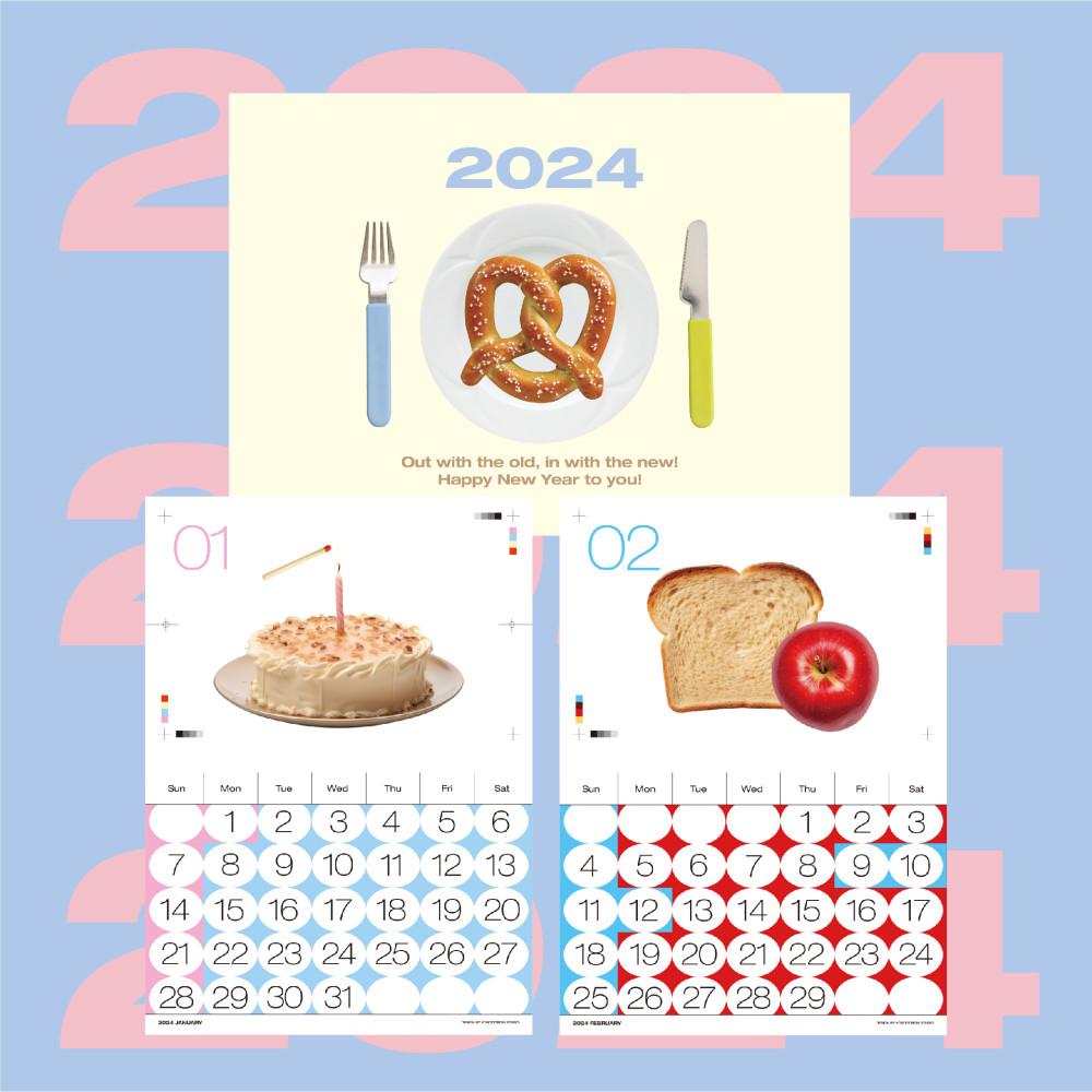 2024 디저트 벽걸이달력 빵 홈카페 감성 캘린더