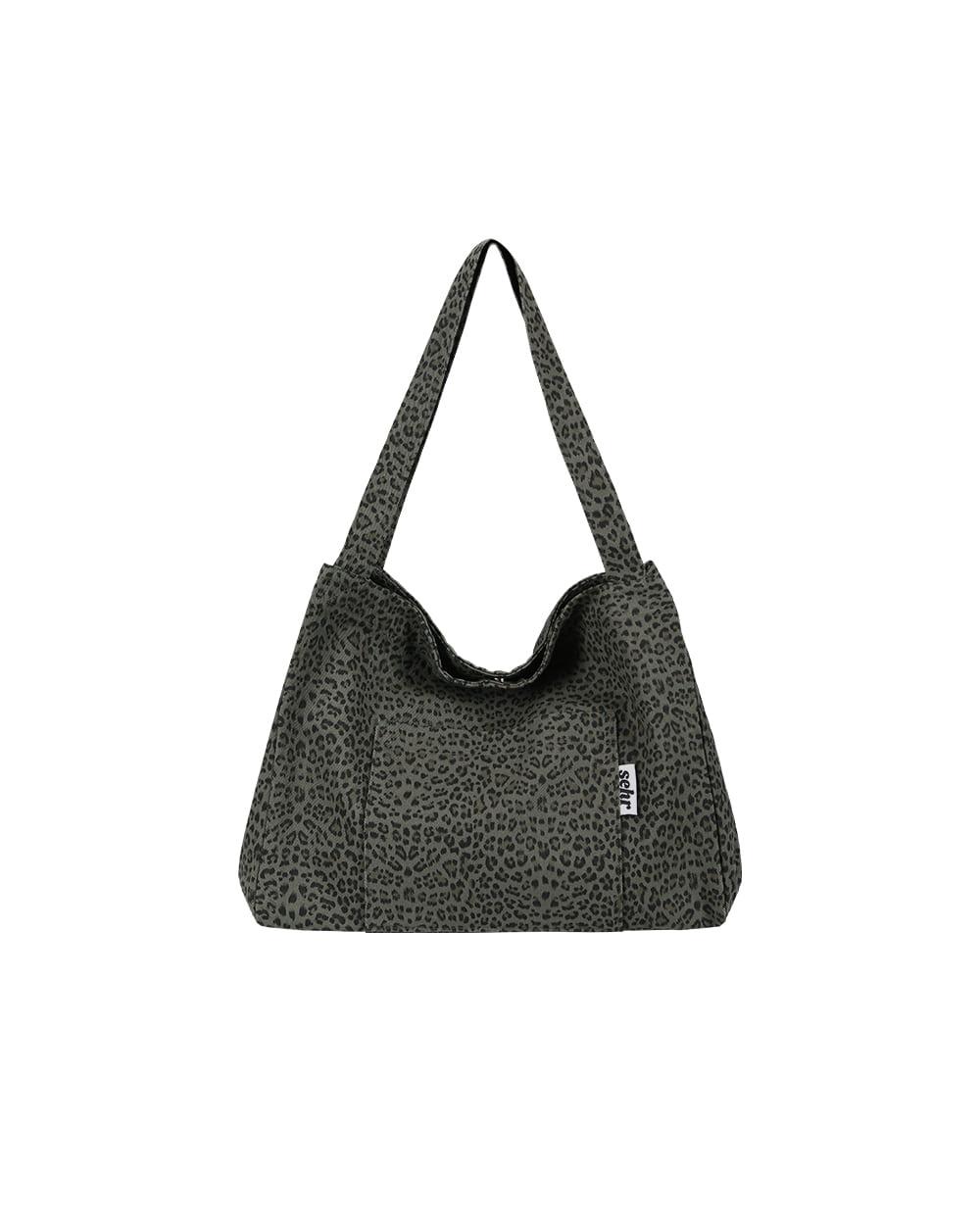 Leopard Twill Cotton Big Bag V2 (Khaki)