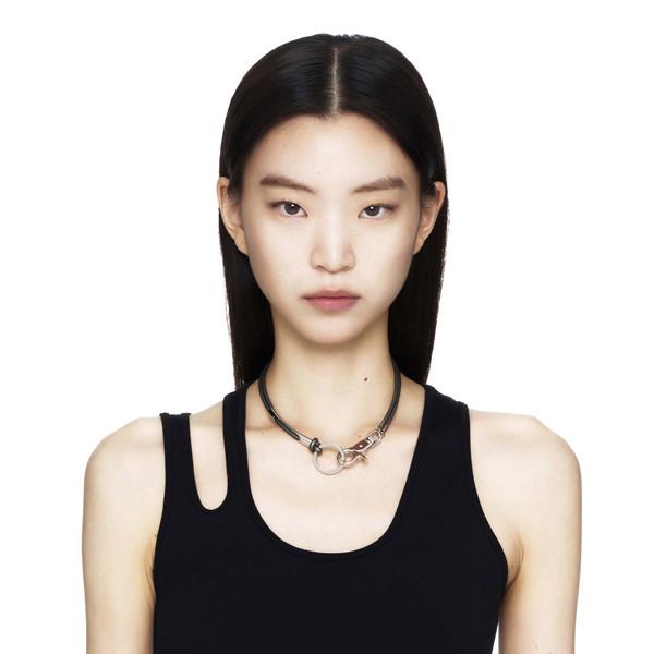 3way Leather Necklace (Metal Gray)