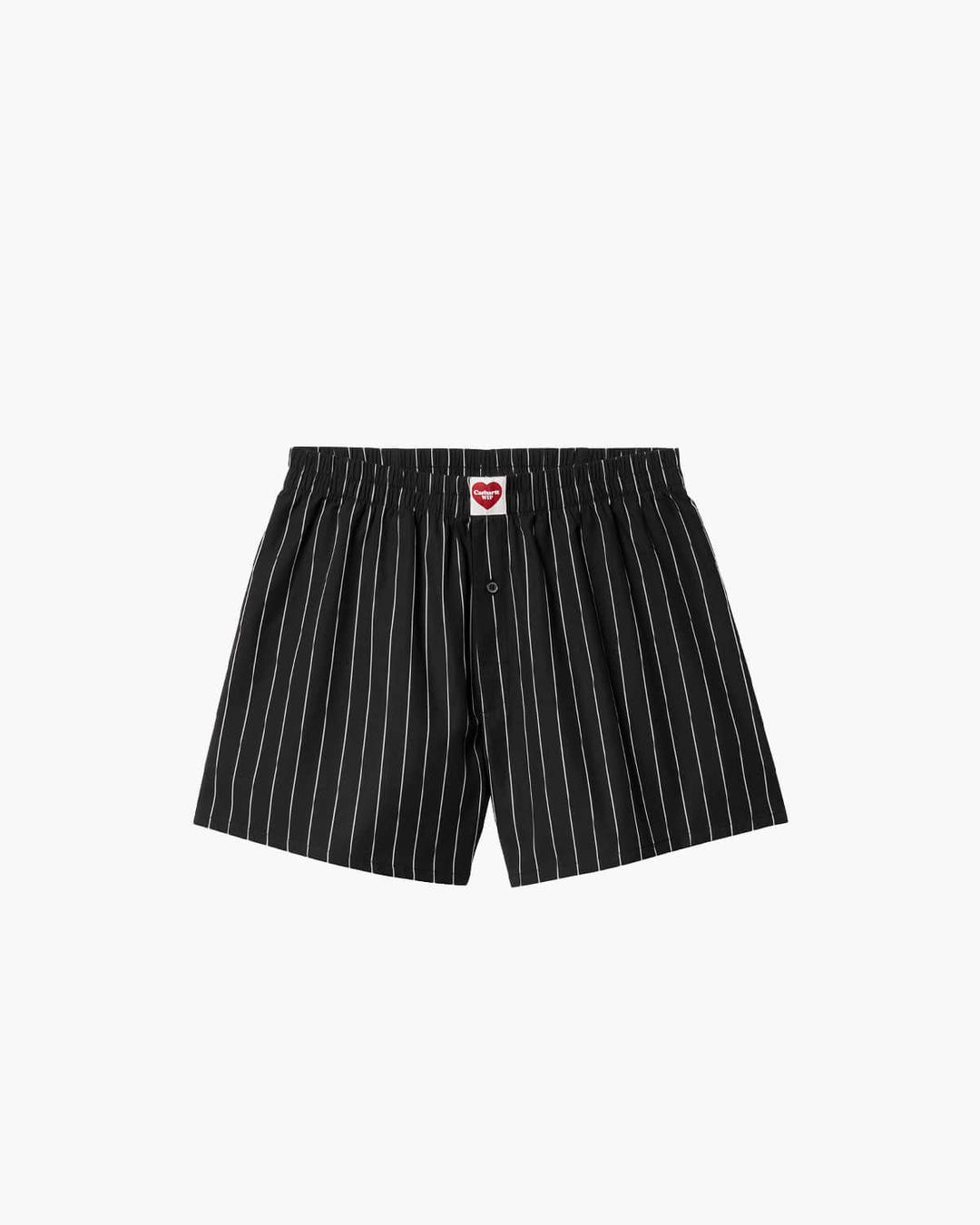 COTTON BOXER (SEATON STRIPE, BLACK)