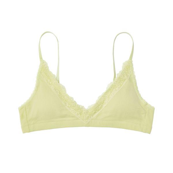 Triangle Lace Bralette(Softy Lime)