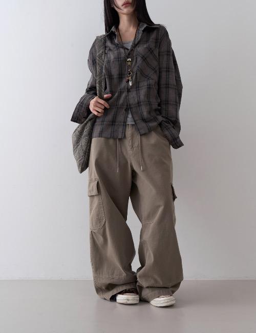 pigment crop check shirts