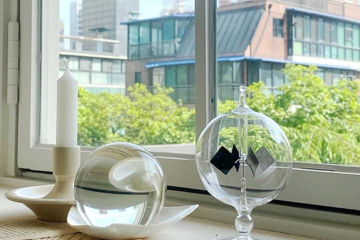 라이트밀 유리 오브제 글라스 돔 라디오미터