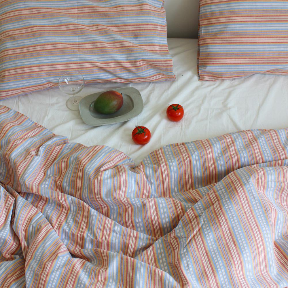 레이어 린넨 스트라이프 이불커버(SS/Q/K)