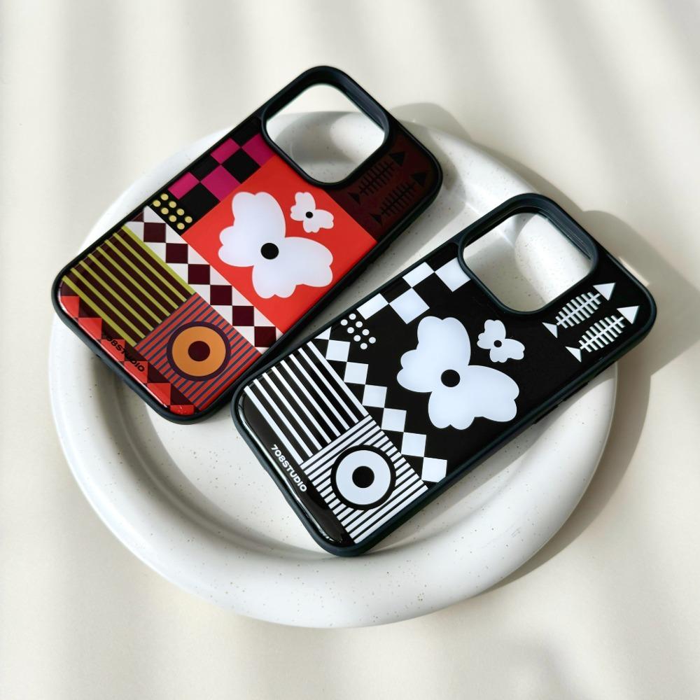 Butterfly collage case [ orange, black ]