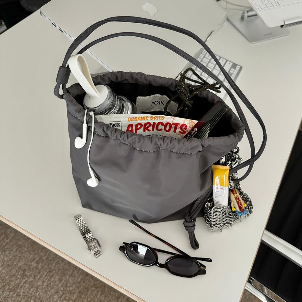 일본 POIK 가방 미디엄 드로우 스트링 숄더백 3컬러