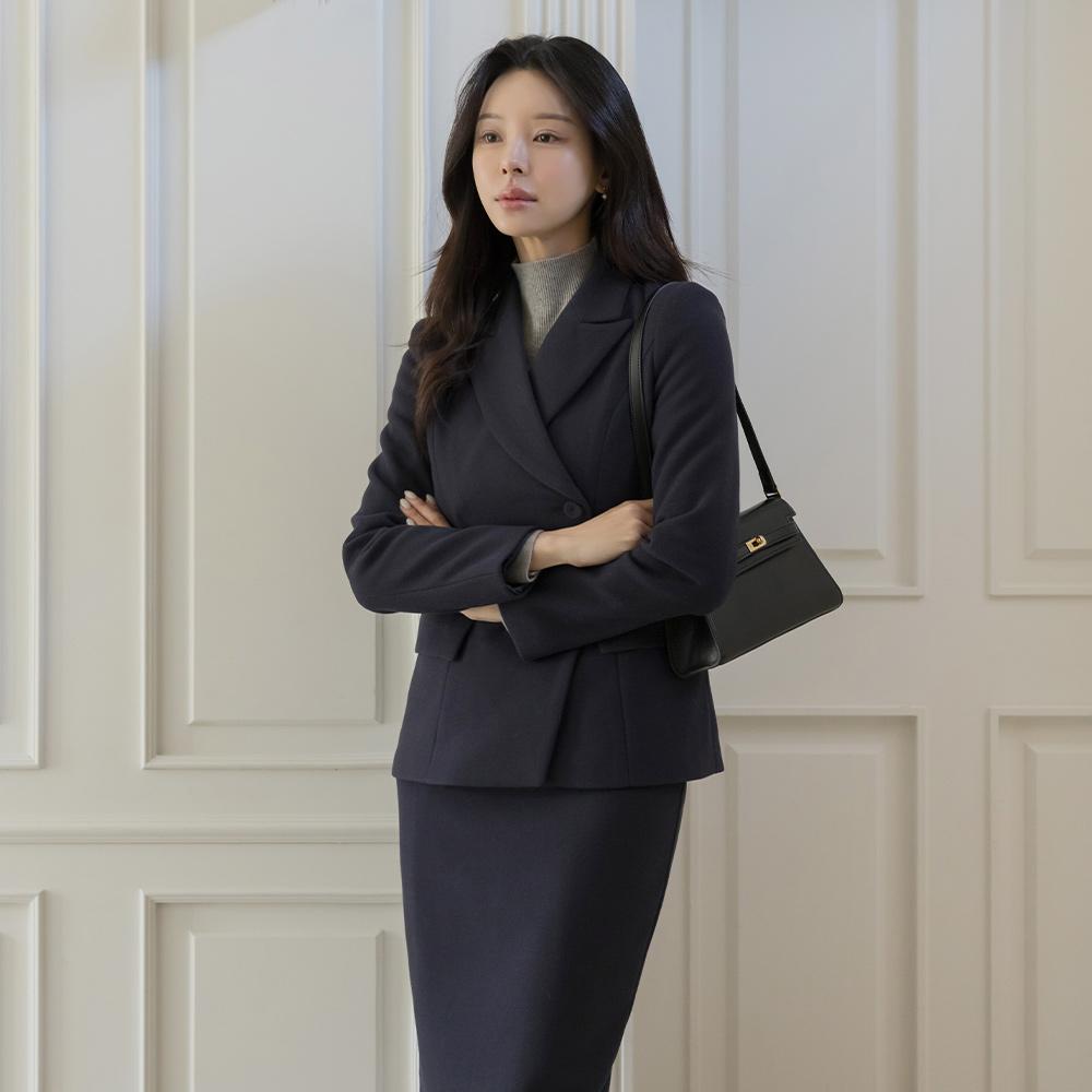 시아 클래식 언발란스 셋업 자켓