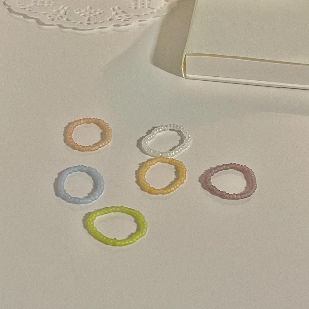 Soft beads ring(6 color) 소프트 파스텔 레이어드 비즈 반지