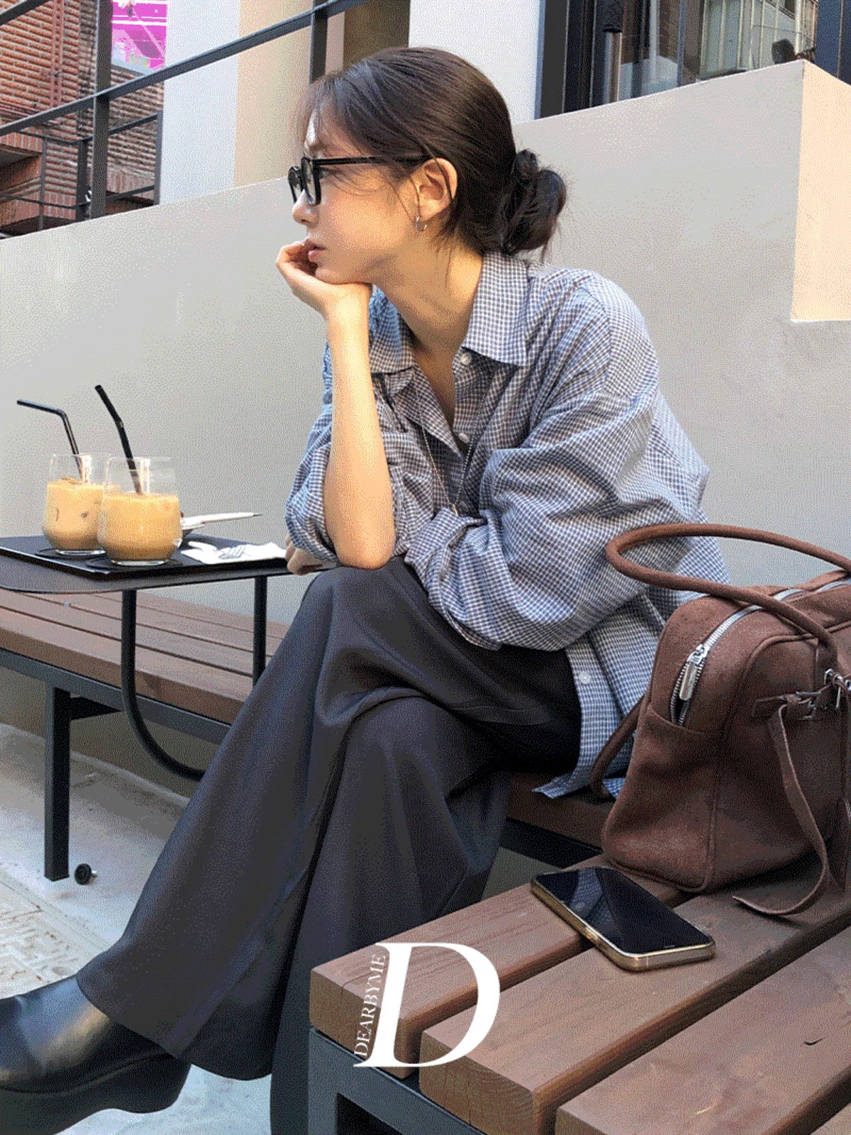 [DEAR'S MADE]그루비 핀턱 체크 셔츠