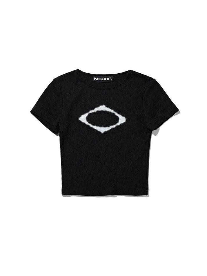 RHOMBUS BLUR T-SHIRTS MINI_BLACK
