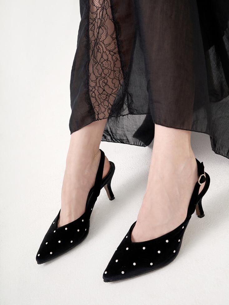 Etoile Mules Slingback 에뚜왈 뮬 슬링백 - Black