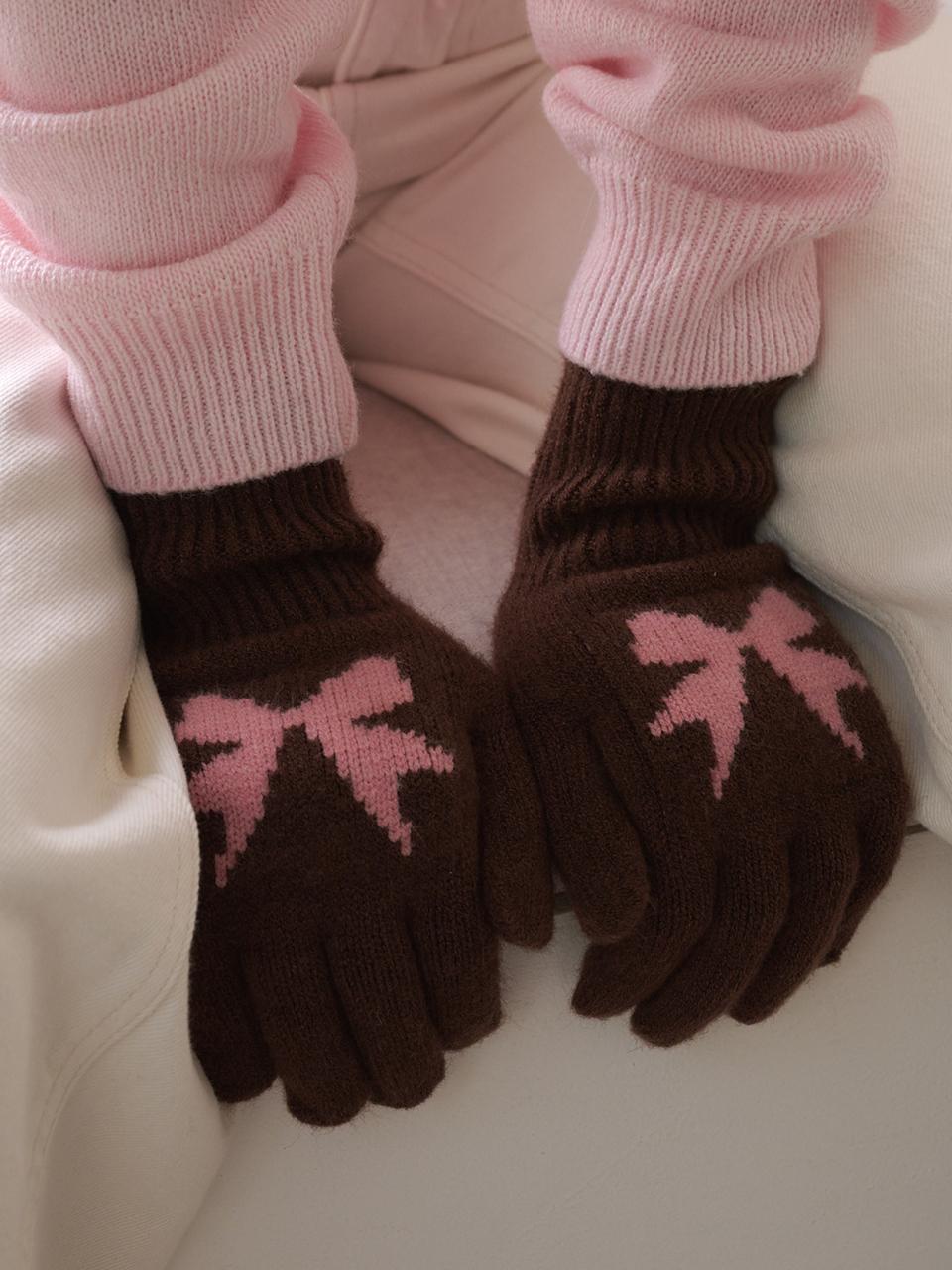 Ribbon Wool Gloves (5 Colors)