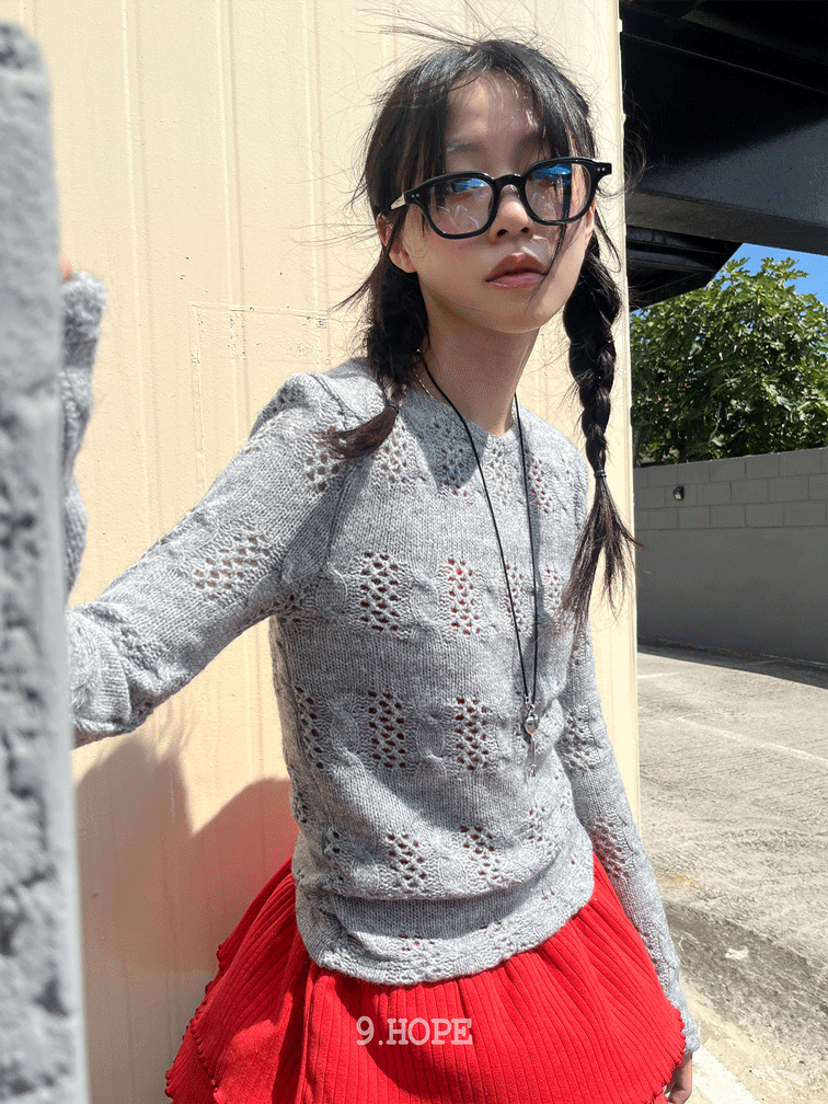 김아홉 허니 헤어리 슬림 knit