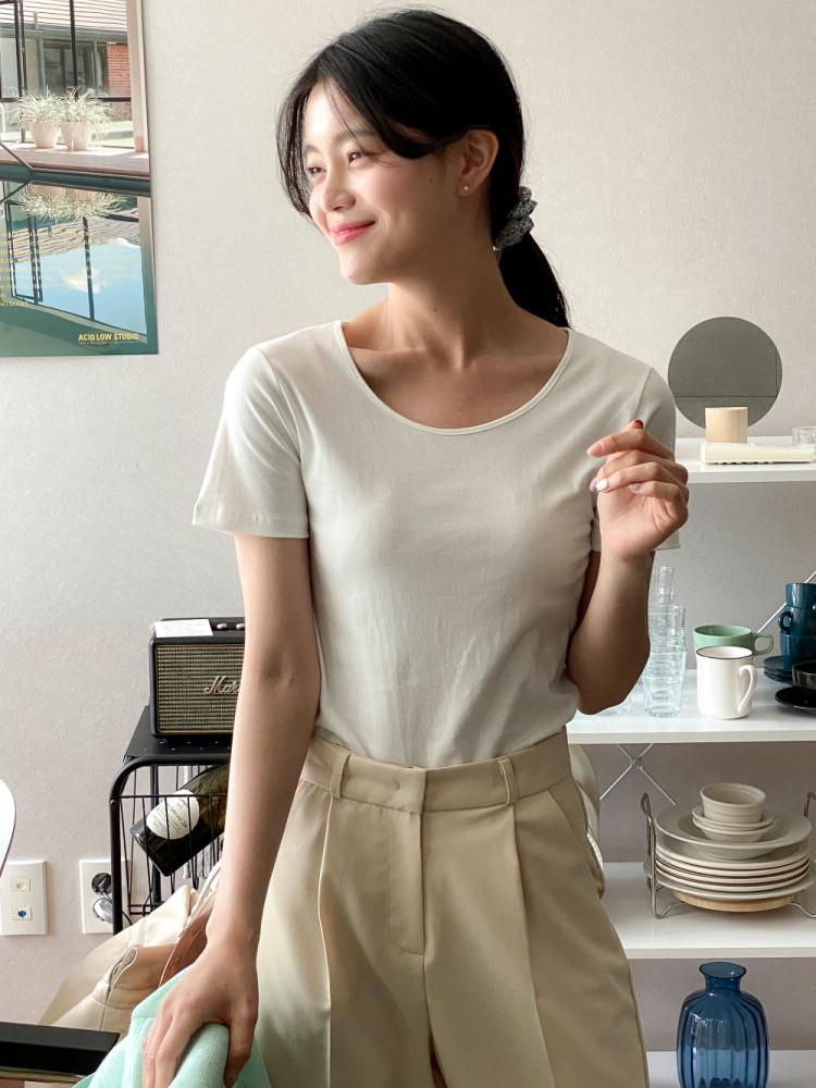 [단독진행] moible 칸토 여성 반팔 티셔츠 흰티 이너티 (당일 3c)