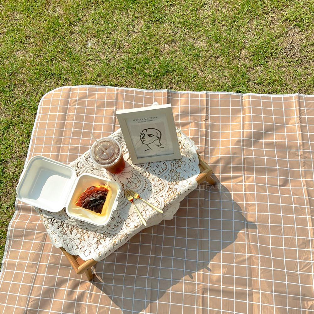 피크닉매트 대형돗자리 방수 1인용 미니 브라운 : 센트팜