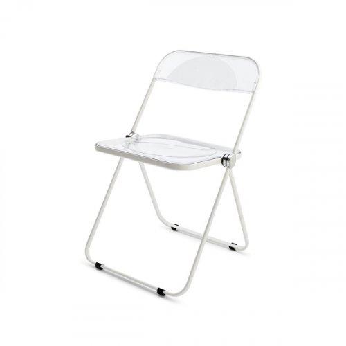 플리아 체어 - 투명/화이트