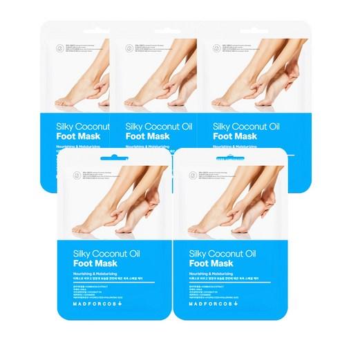 매드포코스 촉촉한 실키 코코넛 오일 풋마스크, 5개입, 1개 - 핸드/풋케어 | 쿠팡