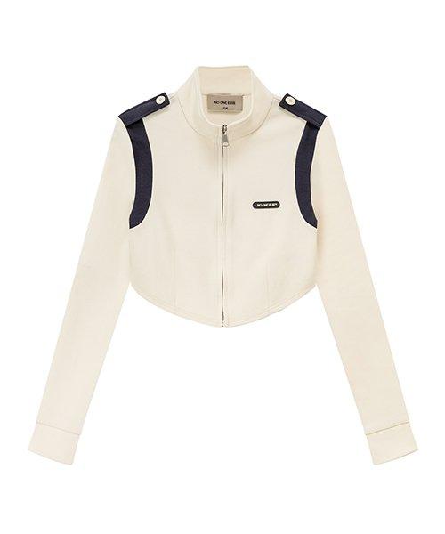 Line Color Cropped Jacket