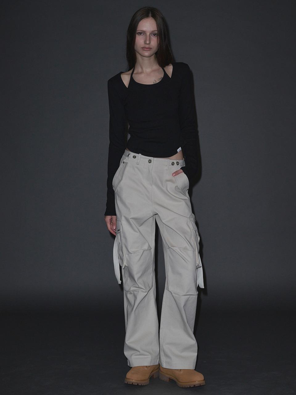 [INEGI] Archive Strap Cargo Pants (beige)