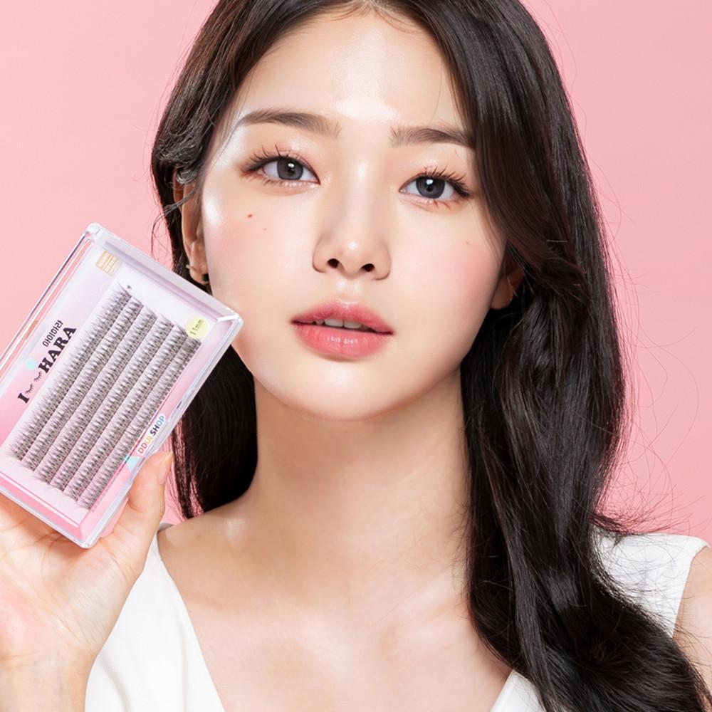 아이하라 노글루속눈썹 가닥 부분속눈썹 원터치 셀프 연장 속눈썹
