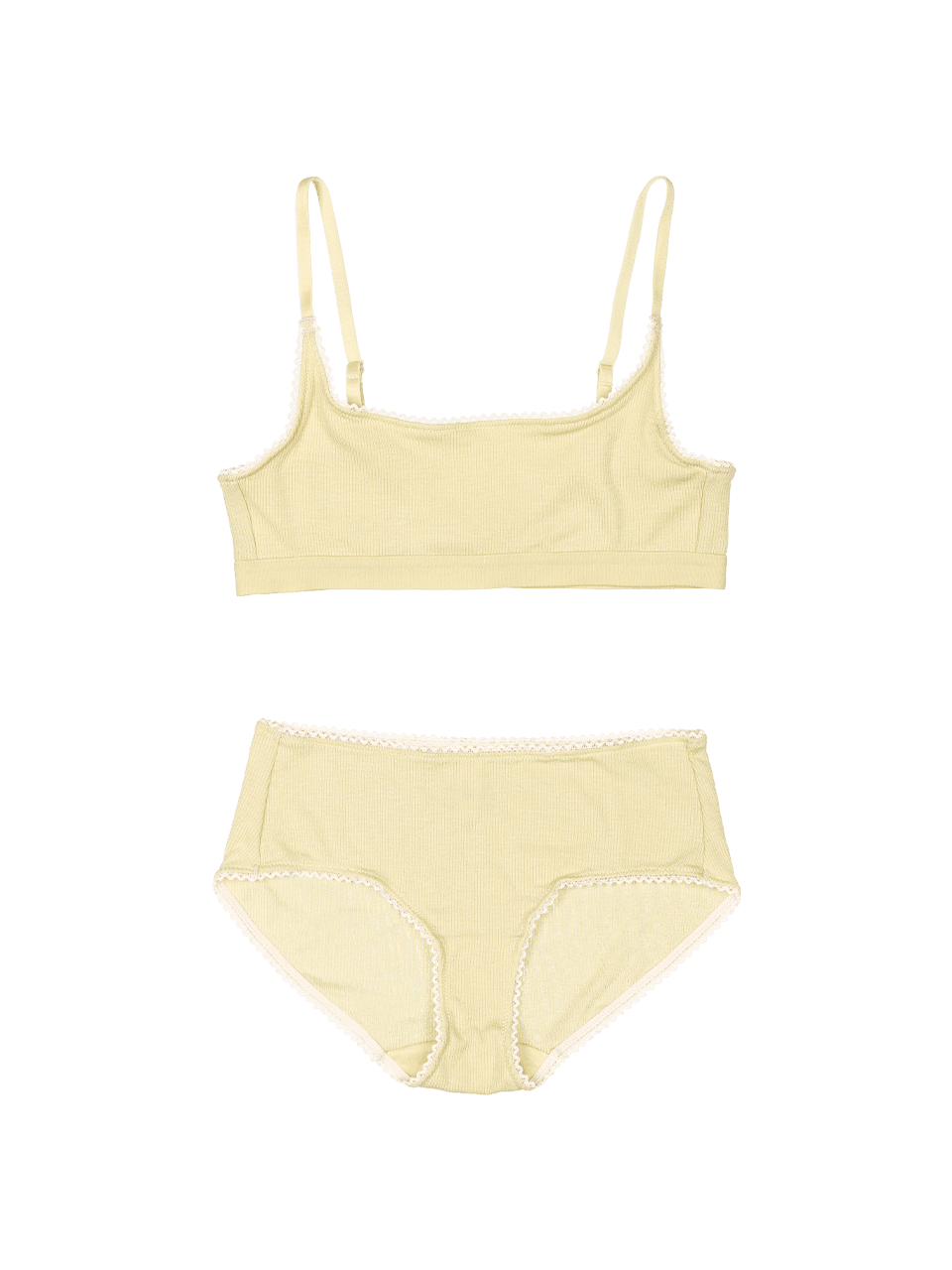 (set) Square ribbed tencel set in Glow (스퀘어 텐셀 글로우 브라 & 팬티)