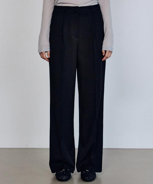 MINIMAL STRAIGHT LINE SLACKS_BLACK
