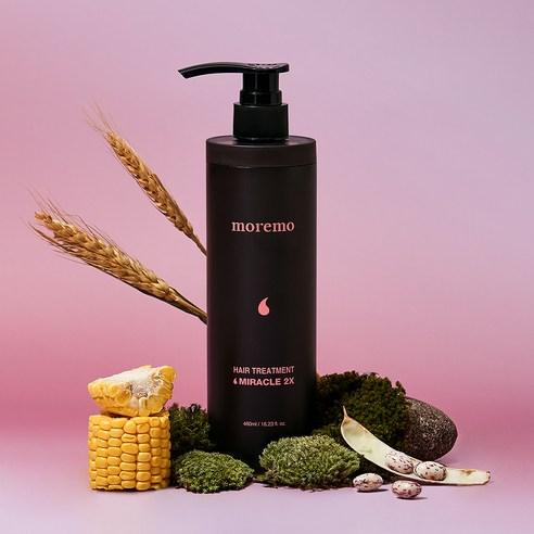 모레모 미라클 2X 단백질 헤어팩 극손상 트리트먼트 대용량, 480ml, 1개