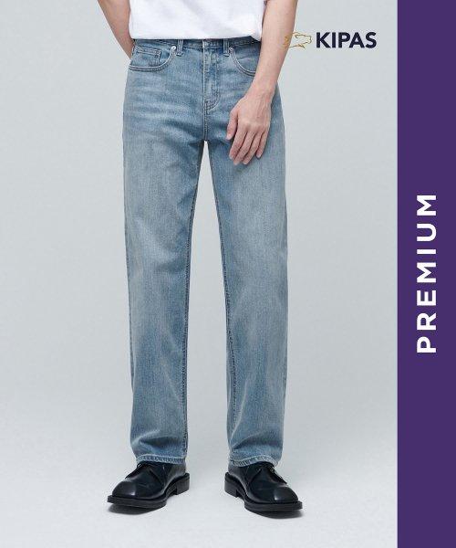 KIPAS 스트레이트 데님 팬츠 [라이트 인디고]