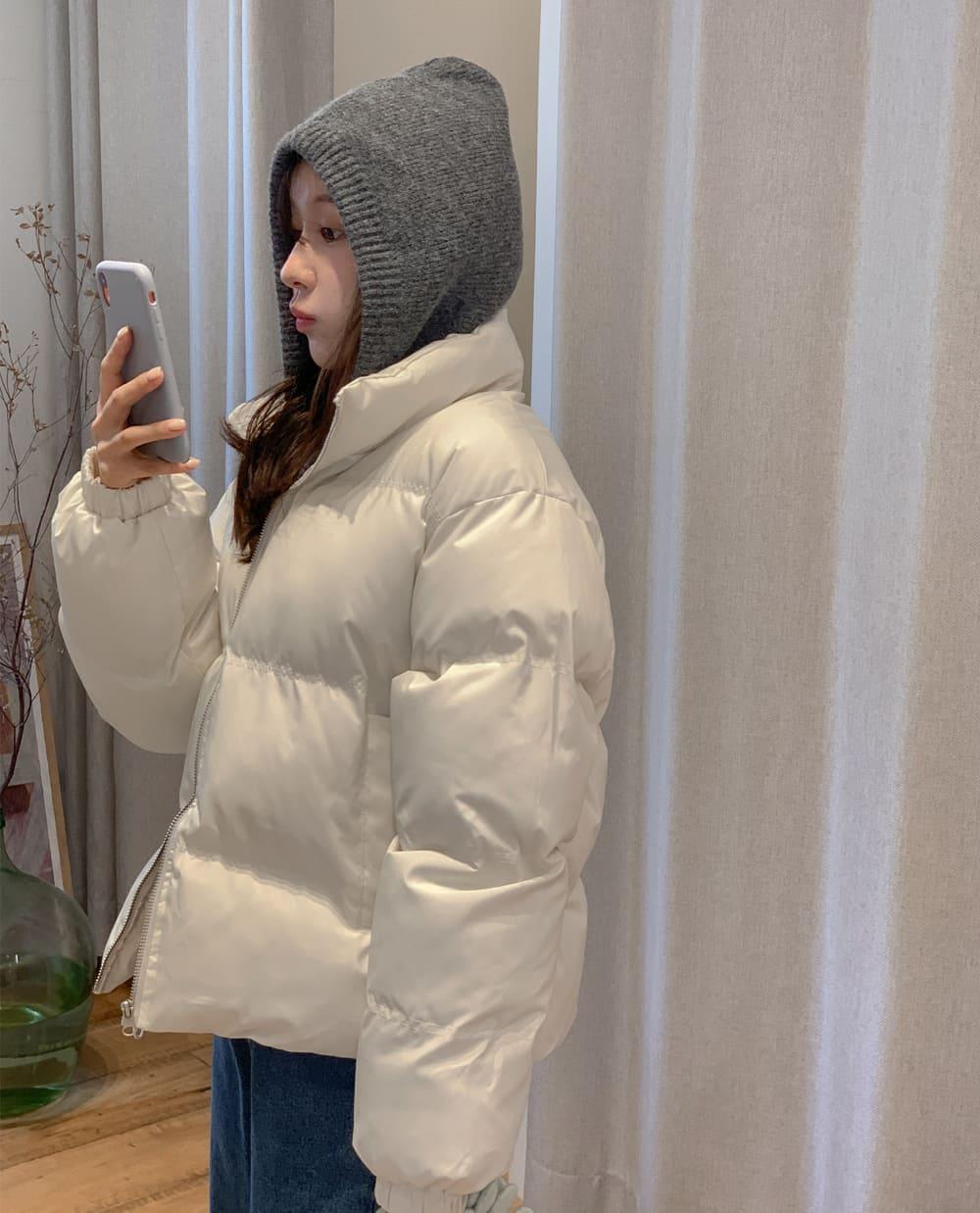 멜리 스트링 패딩 (겨울 숏 스트링 패딩)