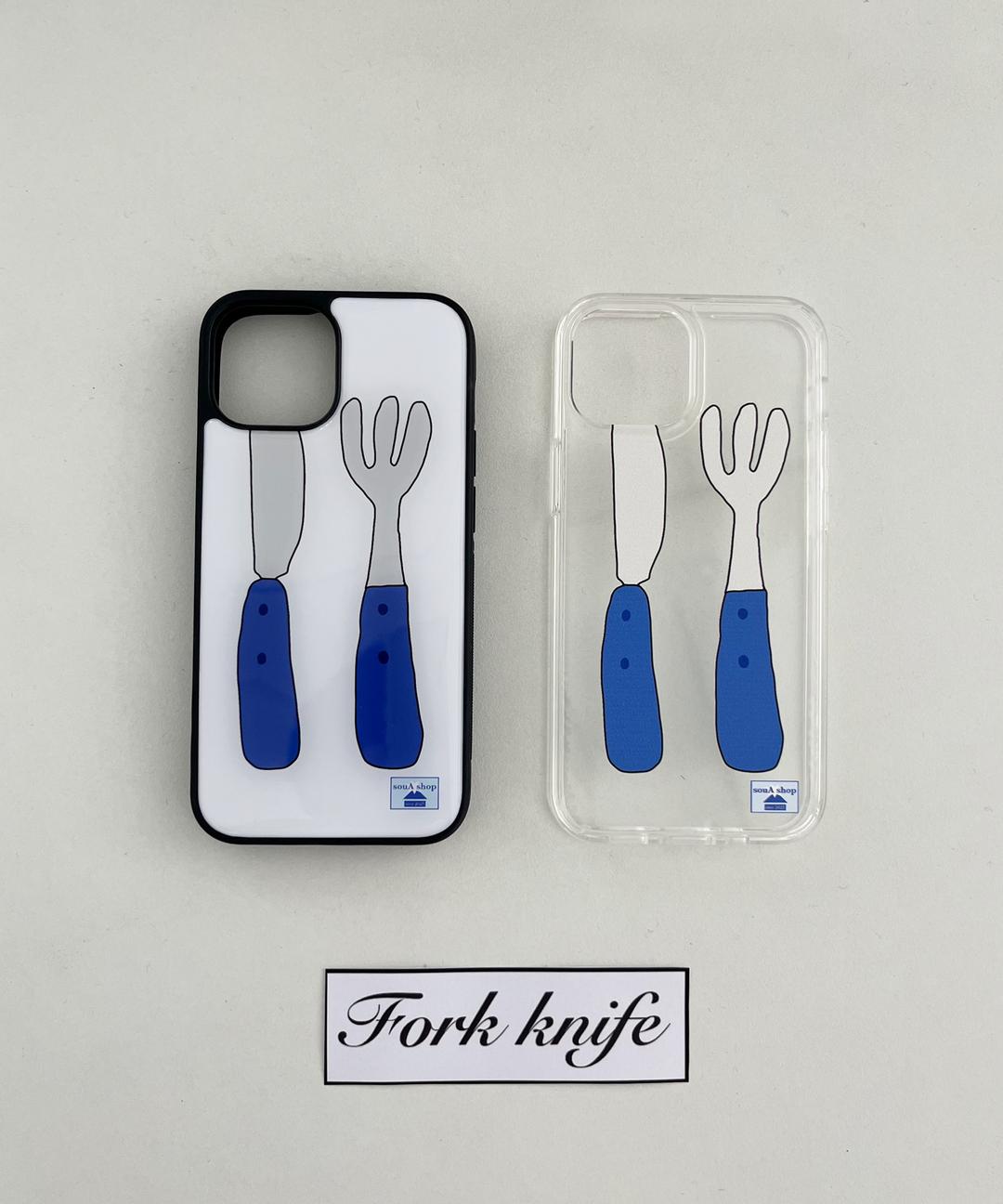 fork knife case (blue)