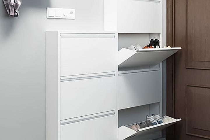 현관 신발장 슬림 틈새 신발장 좁은 아파트 신발 정리대 3단 4단