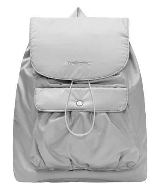 [NUYET] ★ round pocket backpack (2色) Grey round pocket backpack