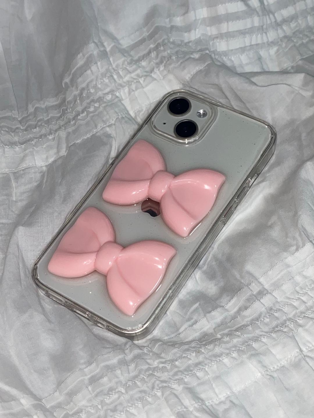peach ribbon phonecase