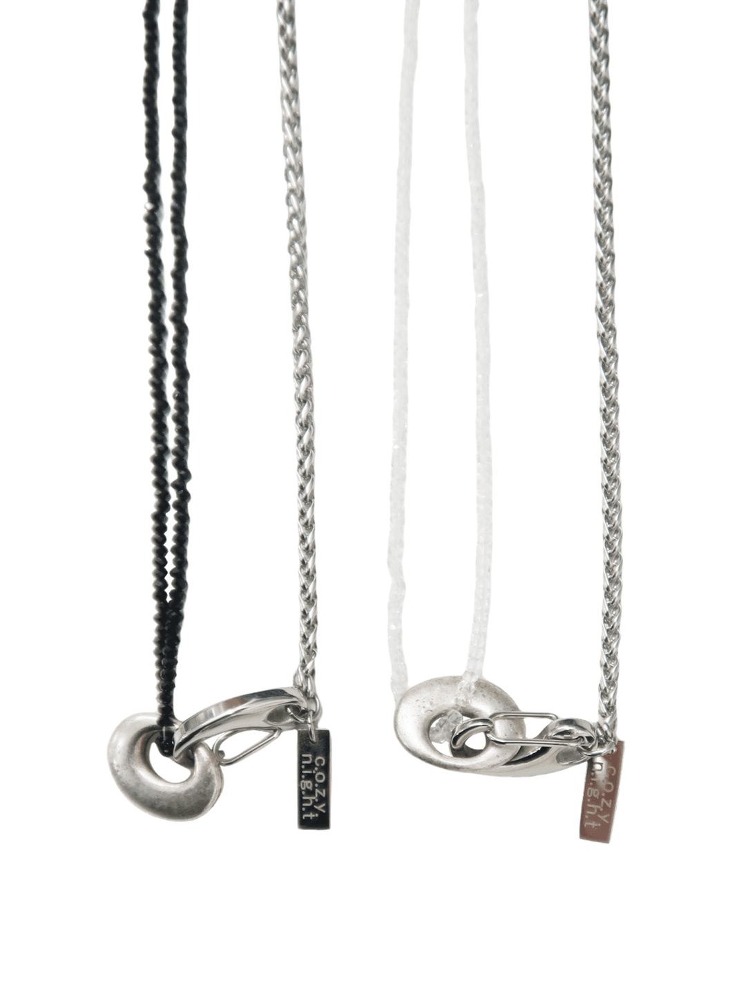 [C.Z.N.T] locking beads chain necklace (2color)