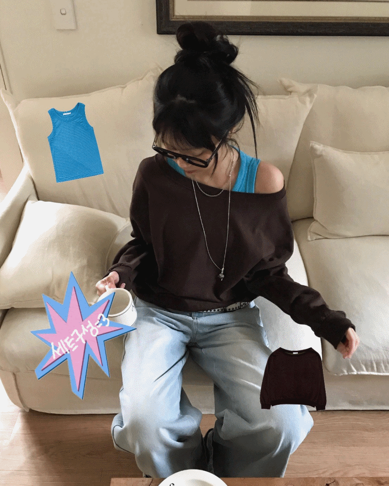 노어슨 [SET] TOUCH OFF SHOULDER MTM + SLEEVELESS *5일 소요