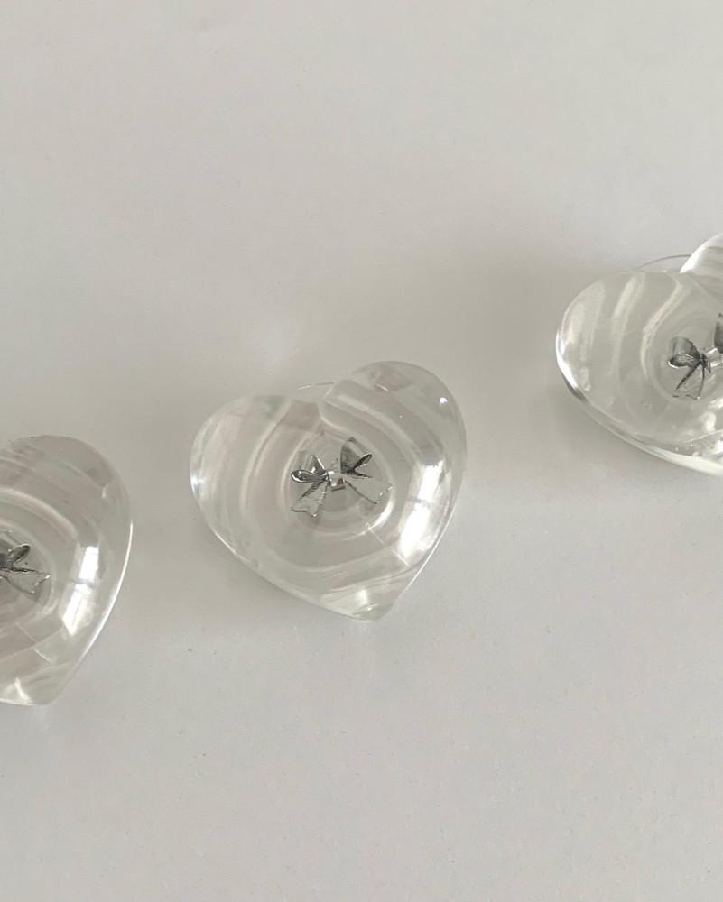 [디어마이데이] 클리어 레진 하트 리본 스마트톡 핸드폰 거치대