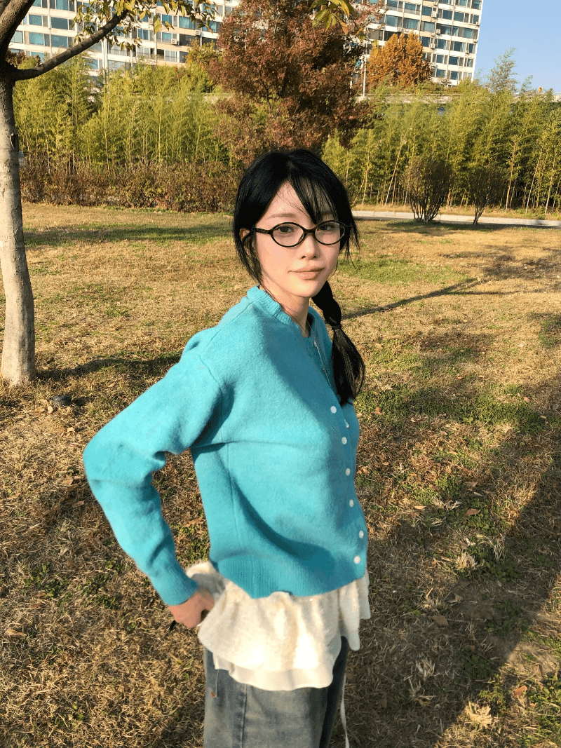 아브 Sea Angora Cardigan