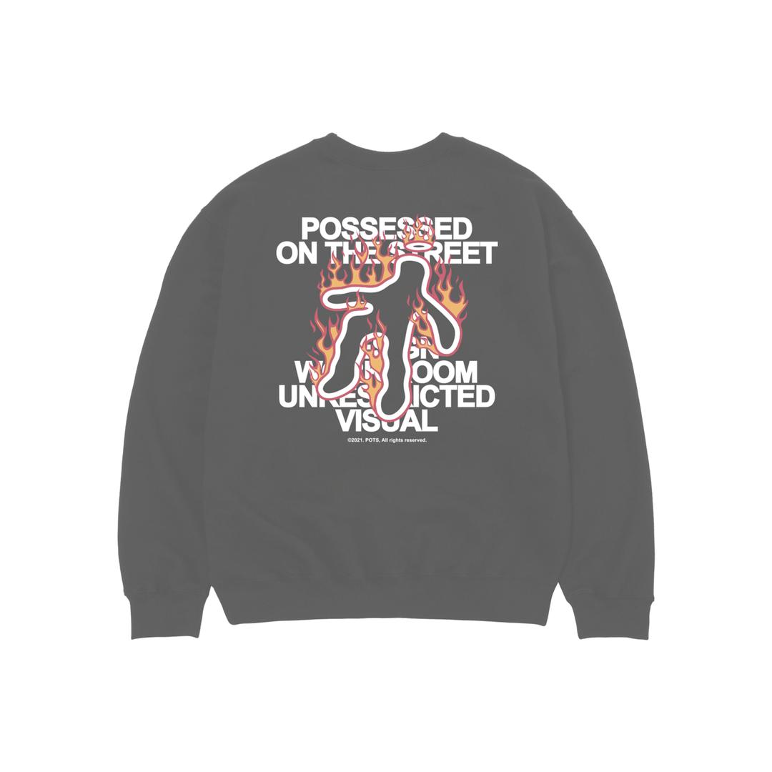 FIRE GHOST SWEATSHIRT (BLACK)