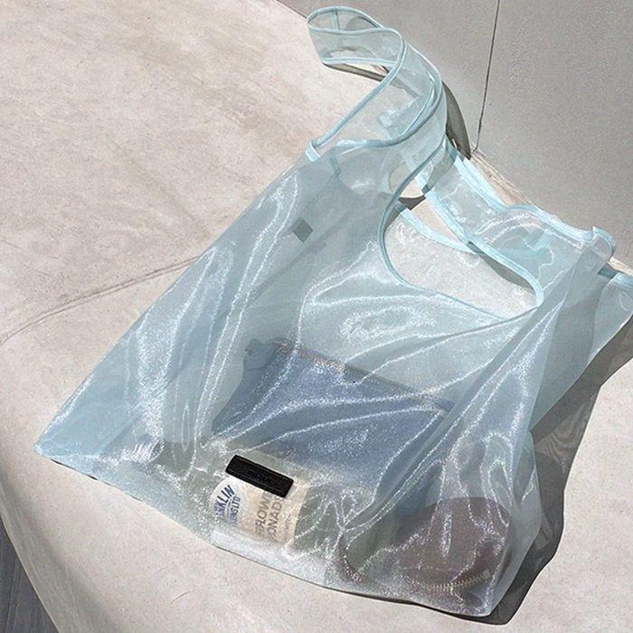 [2차 리오더] Lorna 오간자 에코백, 빅백 - 민트 블루